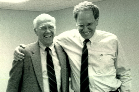 Past presidents Herbert P. McKim (left) and George B. Terrien (right).