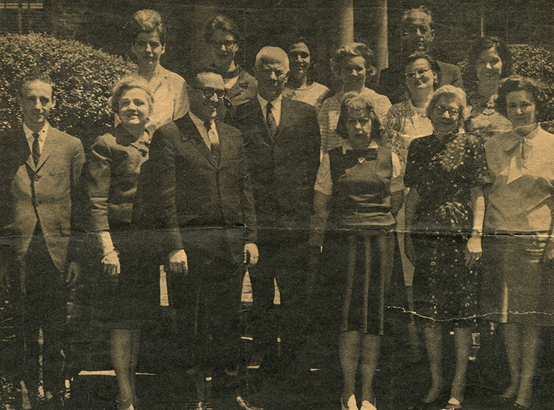 NCARB staff stand outside the Council office in the 1960s.