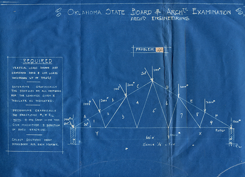 An early licensing examination from the Oklahoma State Board.